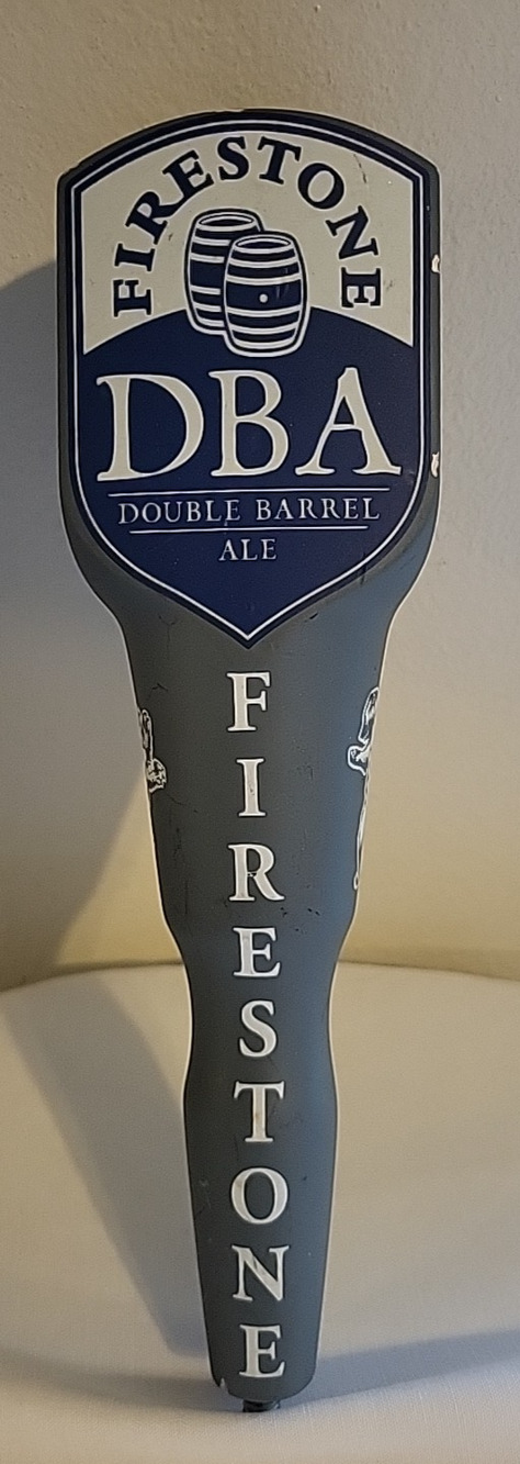 FIRESTONE DOUBLE BARREL ALE BEER TAP HANDLE 10 inch